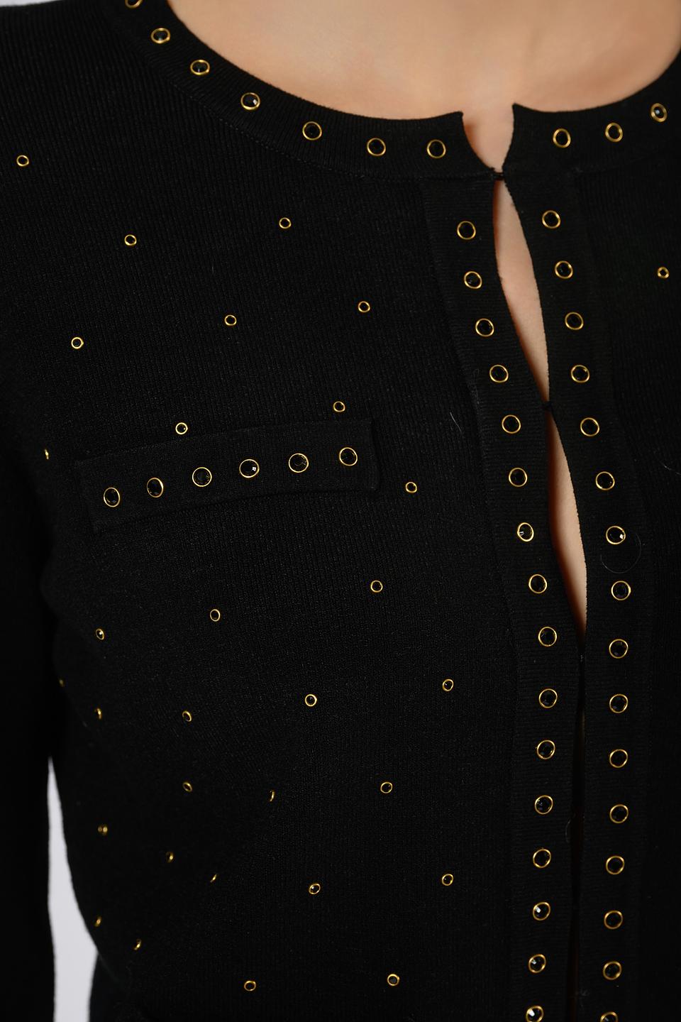 Жакет Twin Set с декоративной фурнитурой чёрный