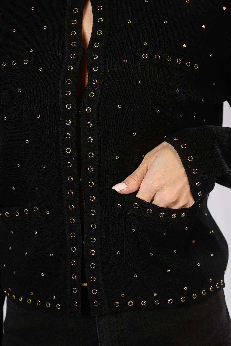 Жакет Twin Set с декоративной фурнитурой чёрный