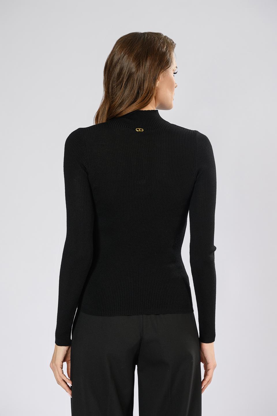 Джемпер Twin Set чёрный с горлом