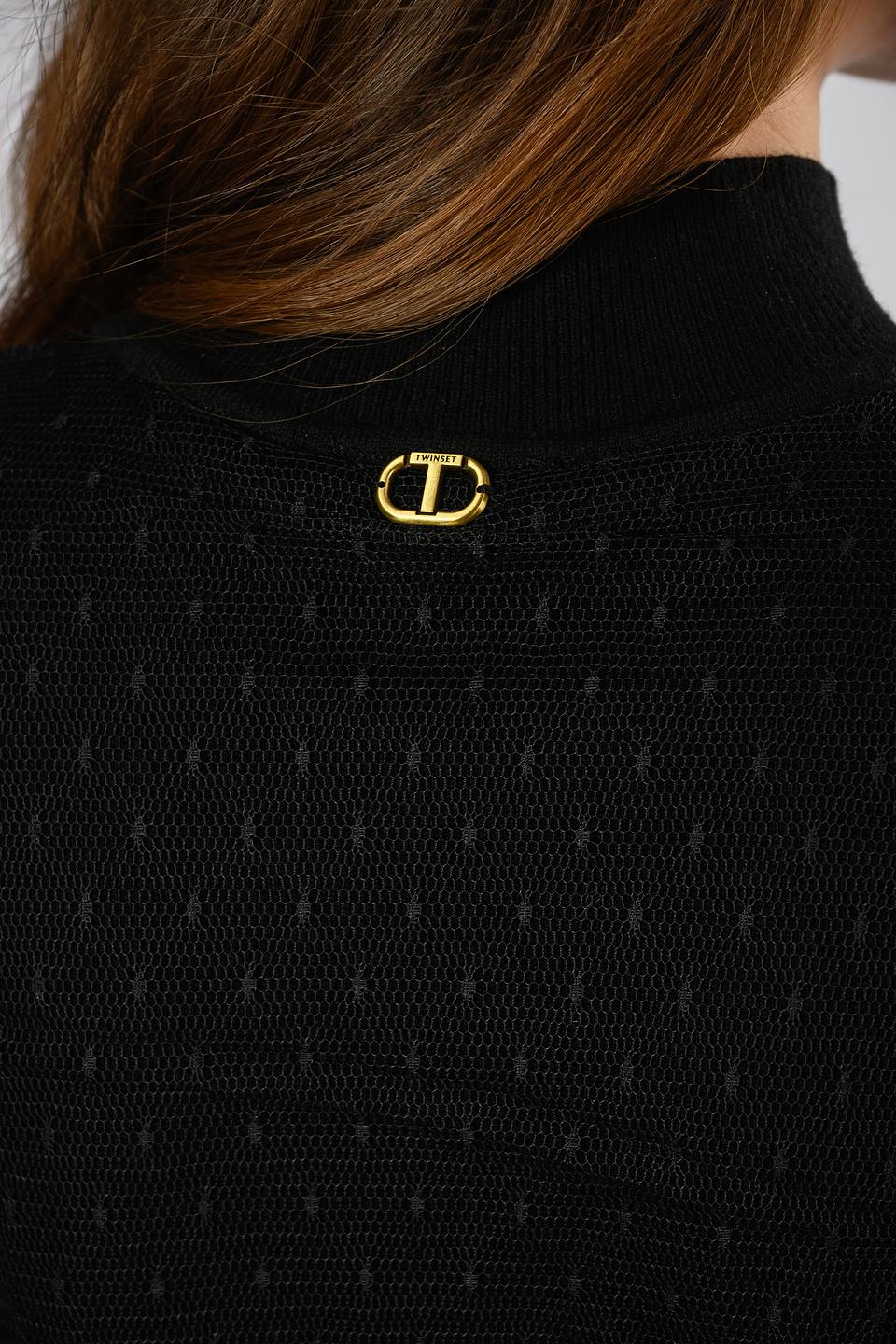 Джемпер Twin Set с рукавами-фонариками чёрный