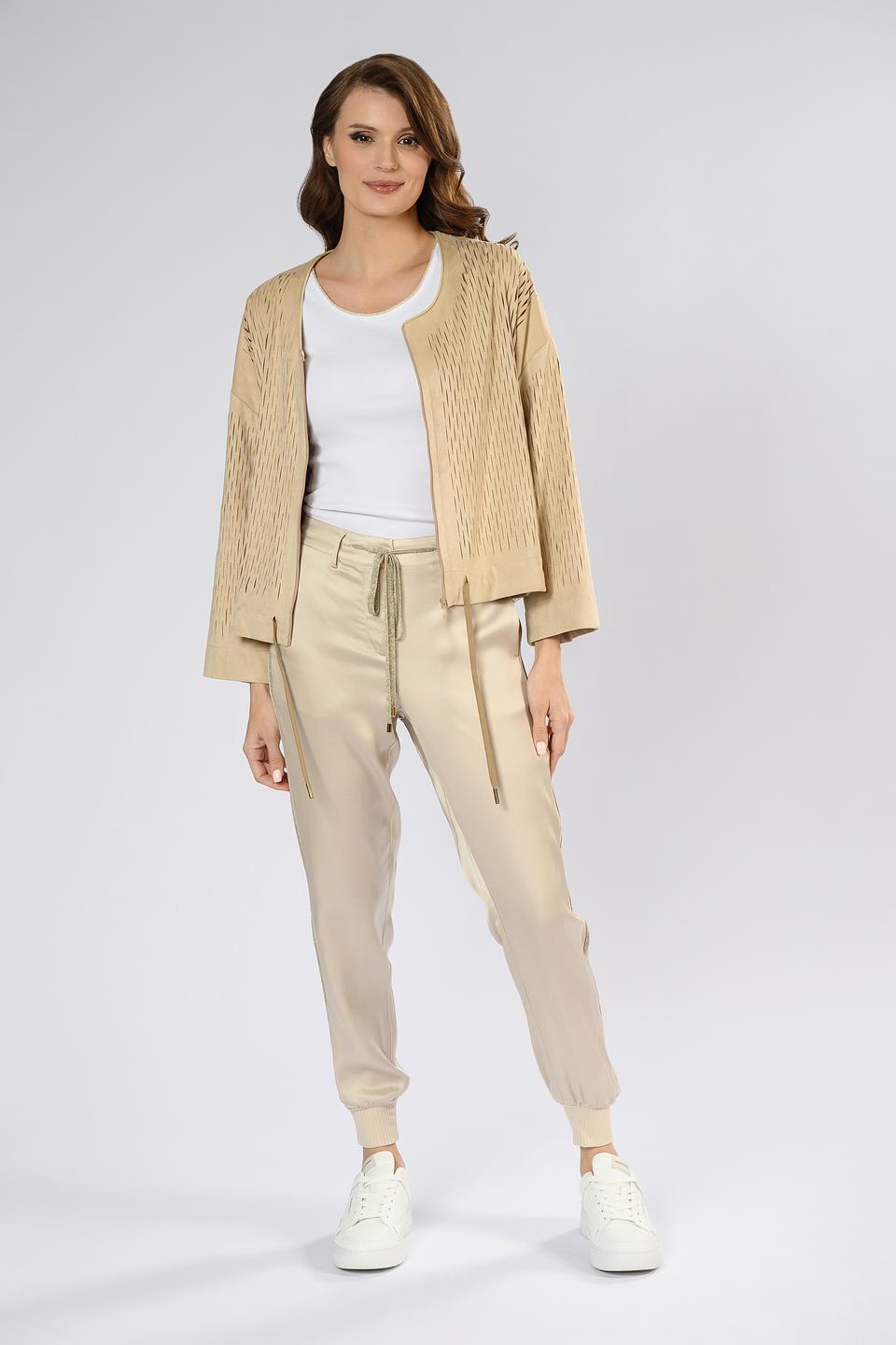 Жакет Tricot Chic с перфорацией бежевый