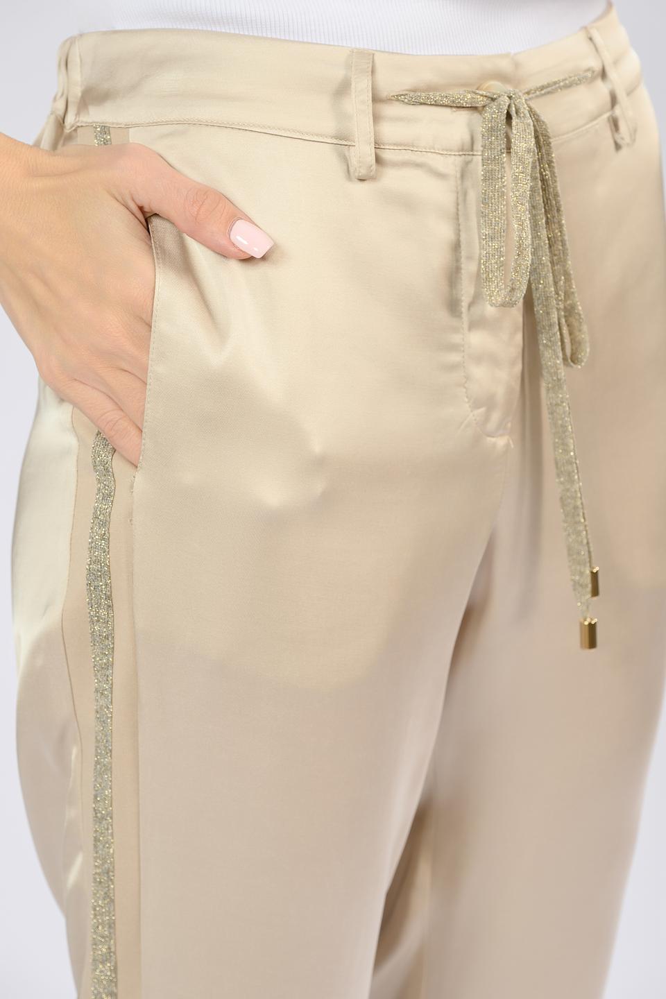 Брюки Tricot Chic с полоской бежевые