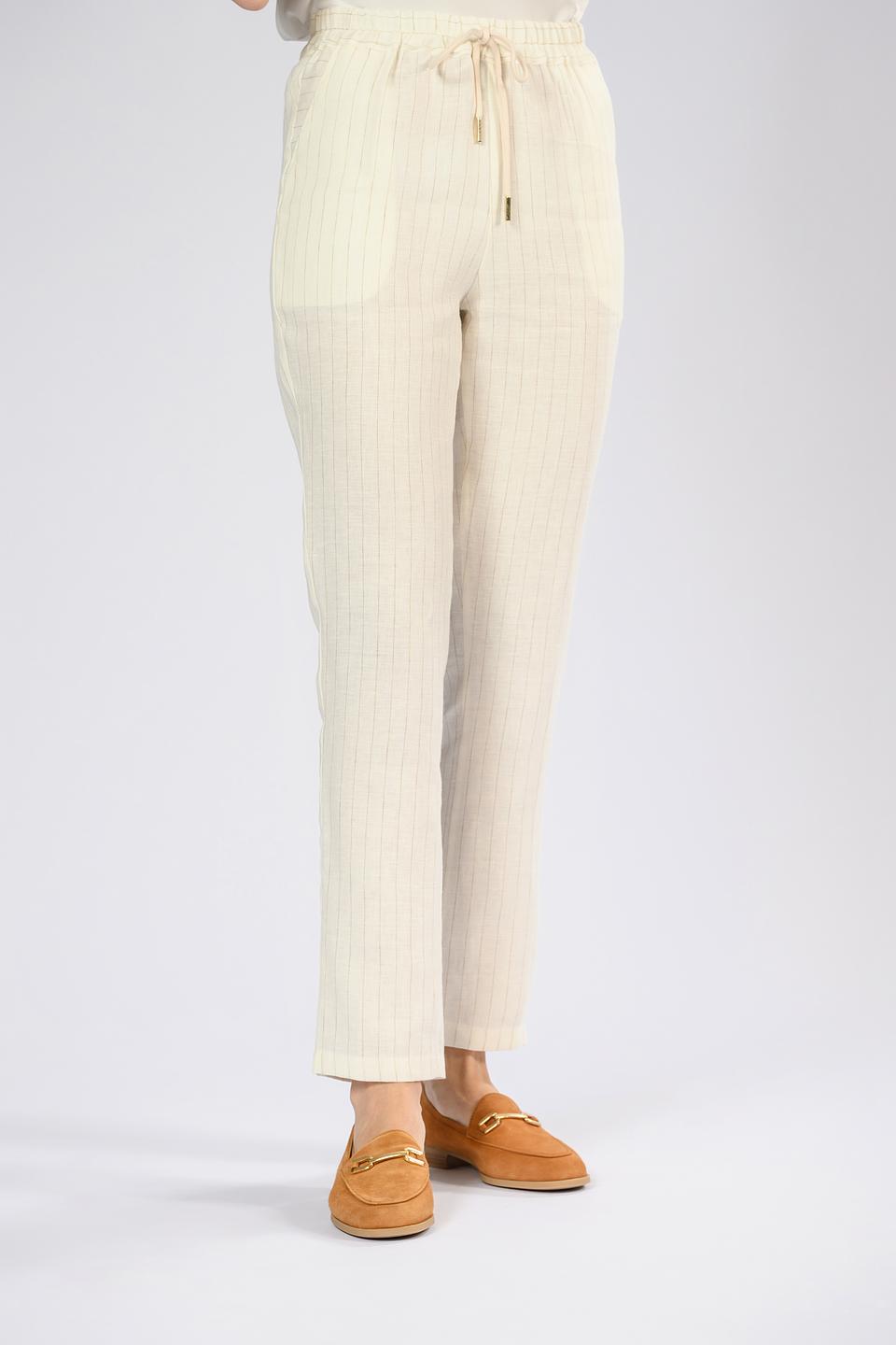 Брюки Tricot Chic в полоску бежевые