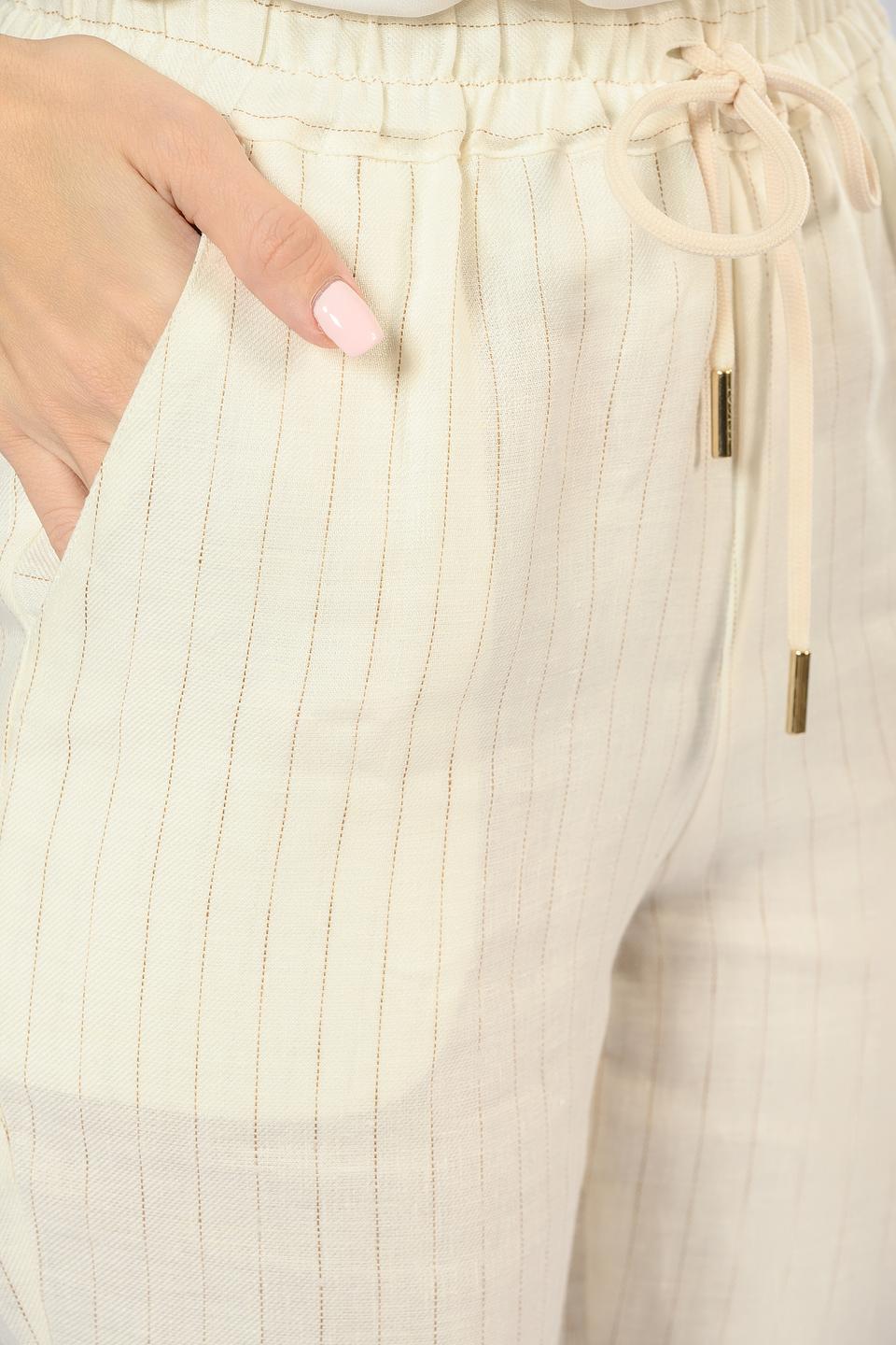 Брюки Tricot Chic в полоску бежевые