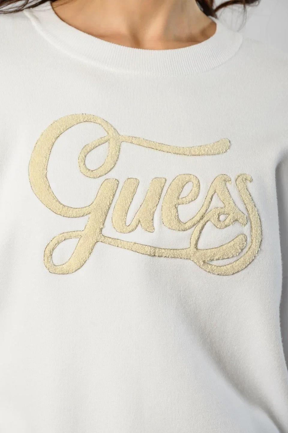 Джемпер Guess с логотипом белый