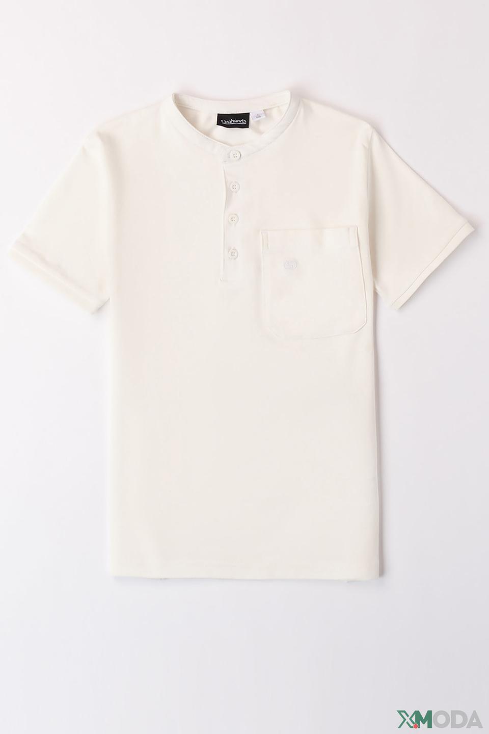 Футболка Sarabanda с пуговицами кремовый