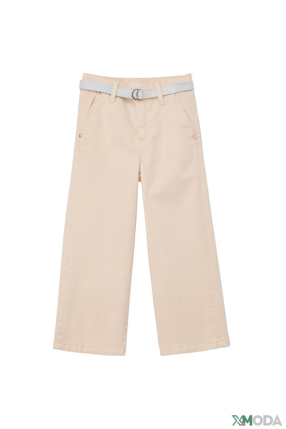 Брюки s.Oliver дев. с поясом бежевые