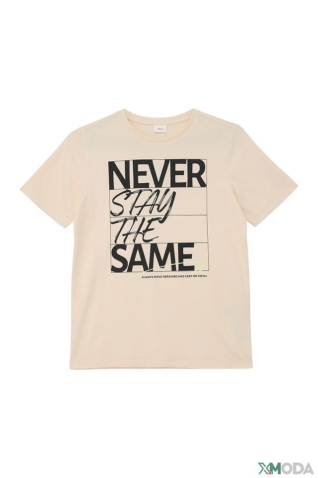 Футболка s.Oliver с принтом белый