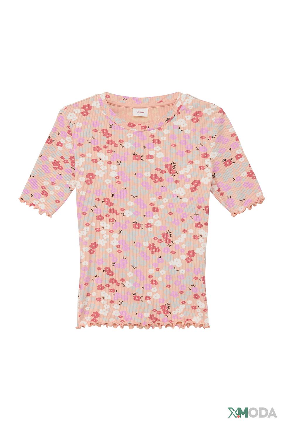 Футболка s.Oliver дев. с цветочным принтом