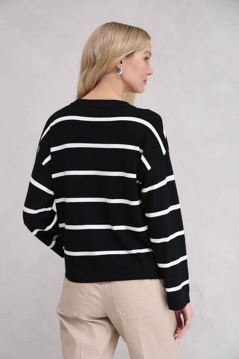 Жакет Broadway в полоску чёрный