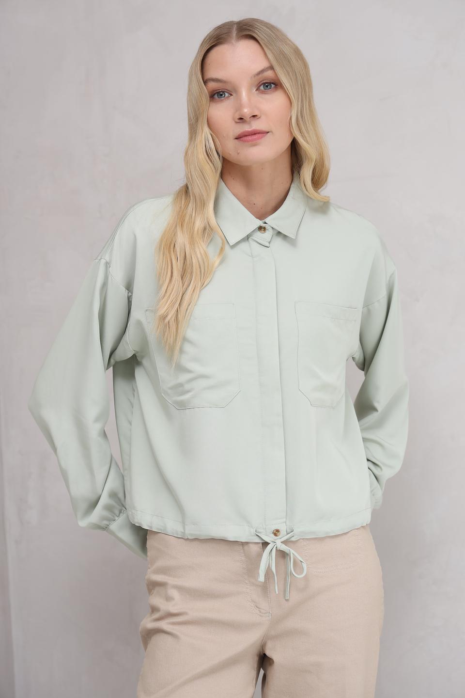 Блуза Broadway мятная с карманами