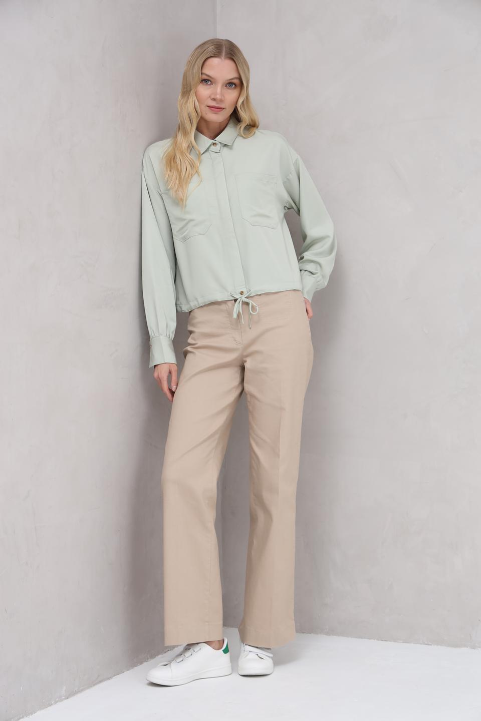 Блуза Broadway мятная с карманами