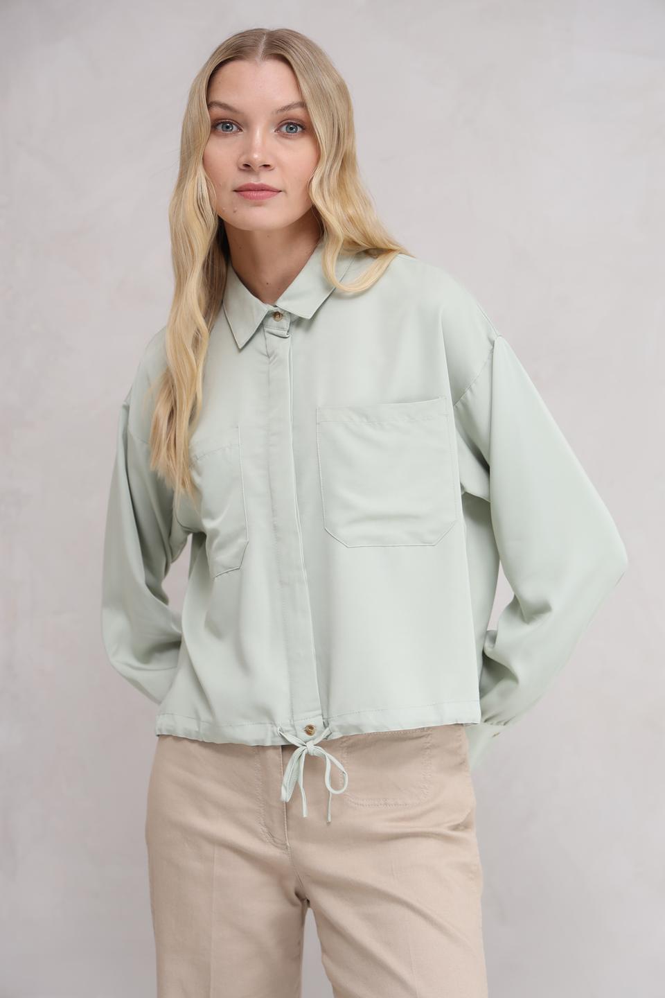 Блуза Broadway мятная с карманами