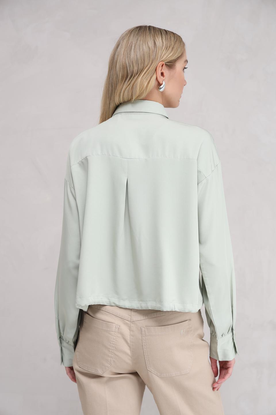 Блуза Broadway мятная с карманами
