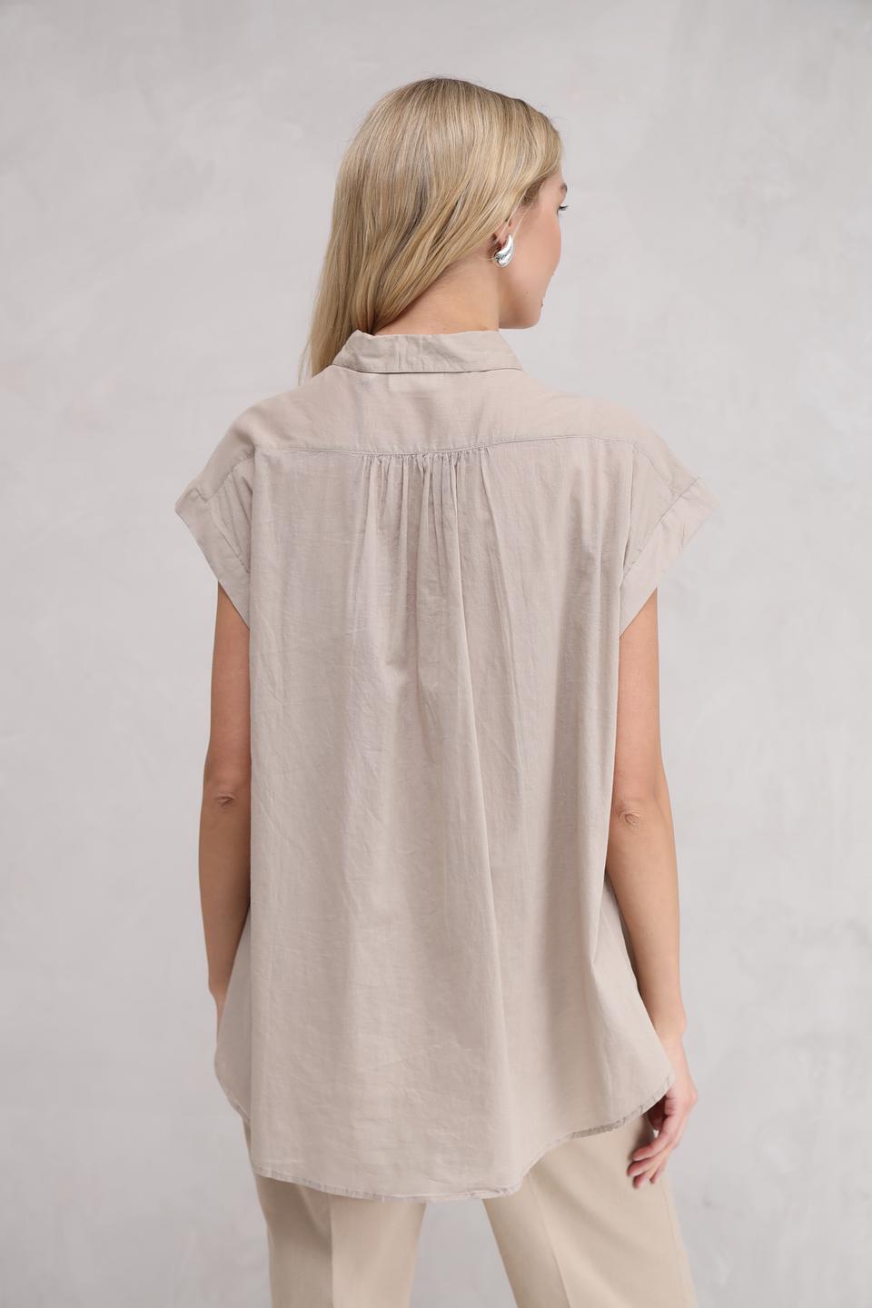 Блуза Broadway бежевая с воротником