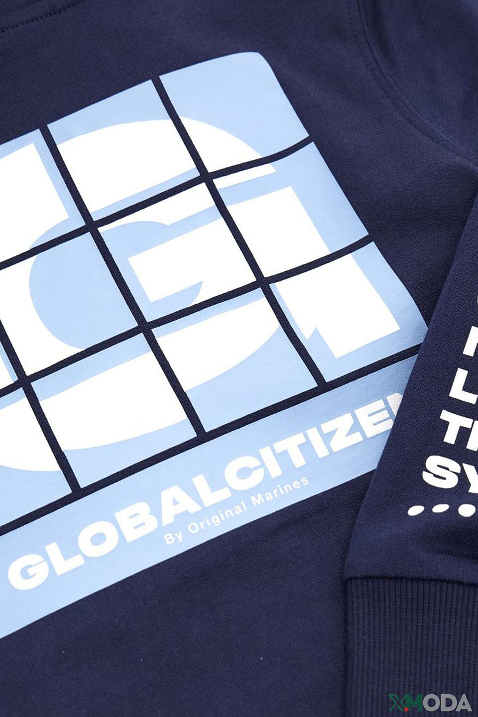 Толстовка Original Marines синяя с логотипом
