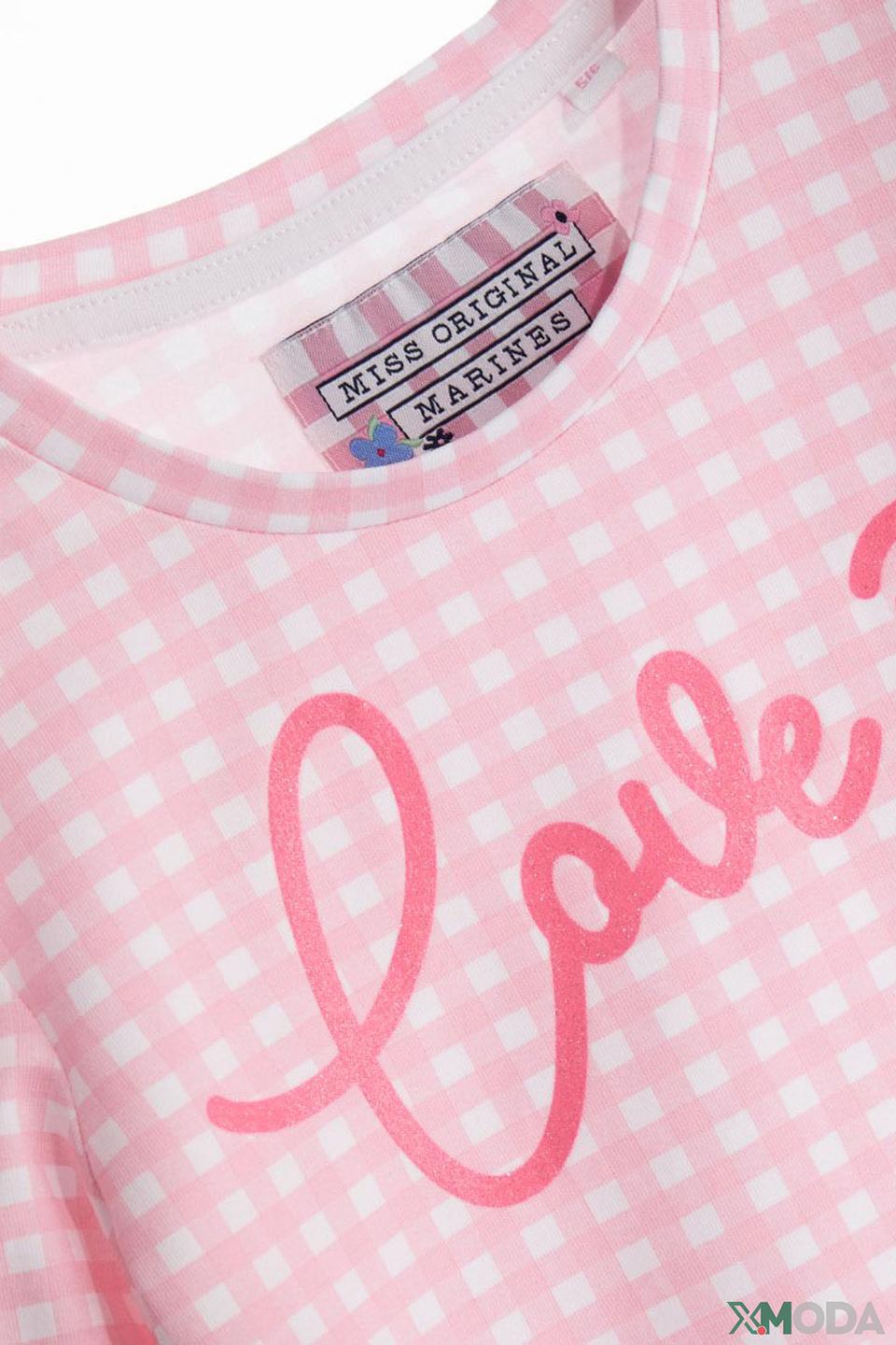Футболка Original Marines дев. в клетку с надписью
