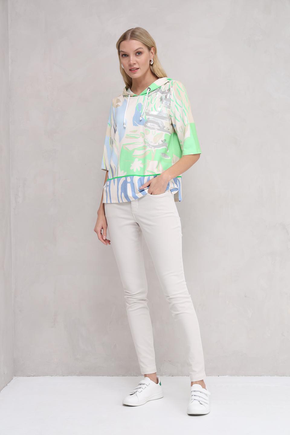 Брюки слим Marc Aurel бежевые