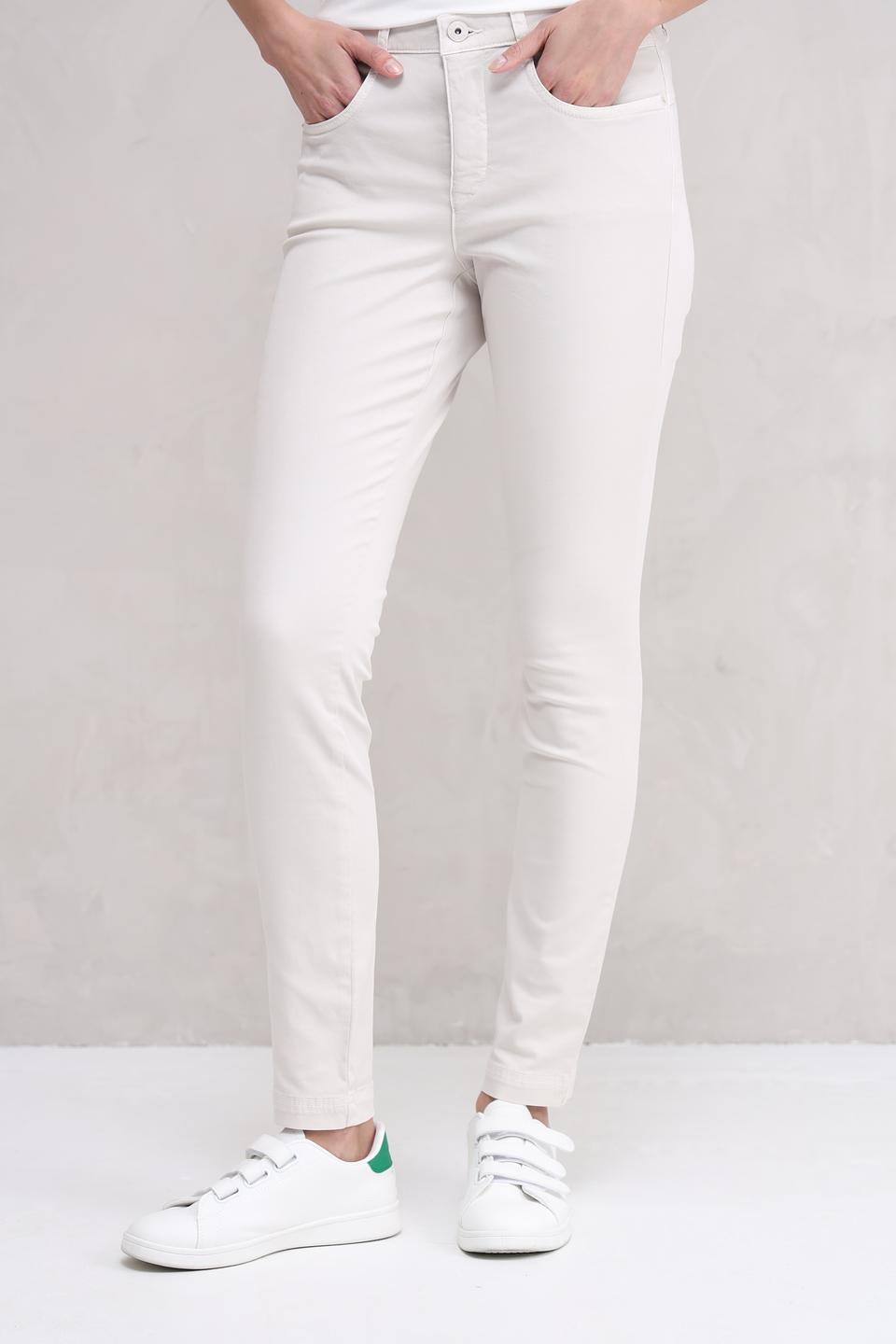 Брюки слим Marc Aurel бежевые