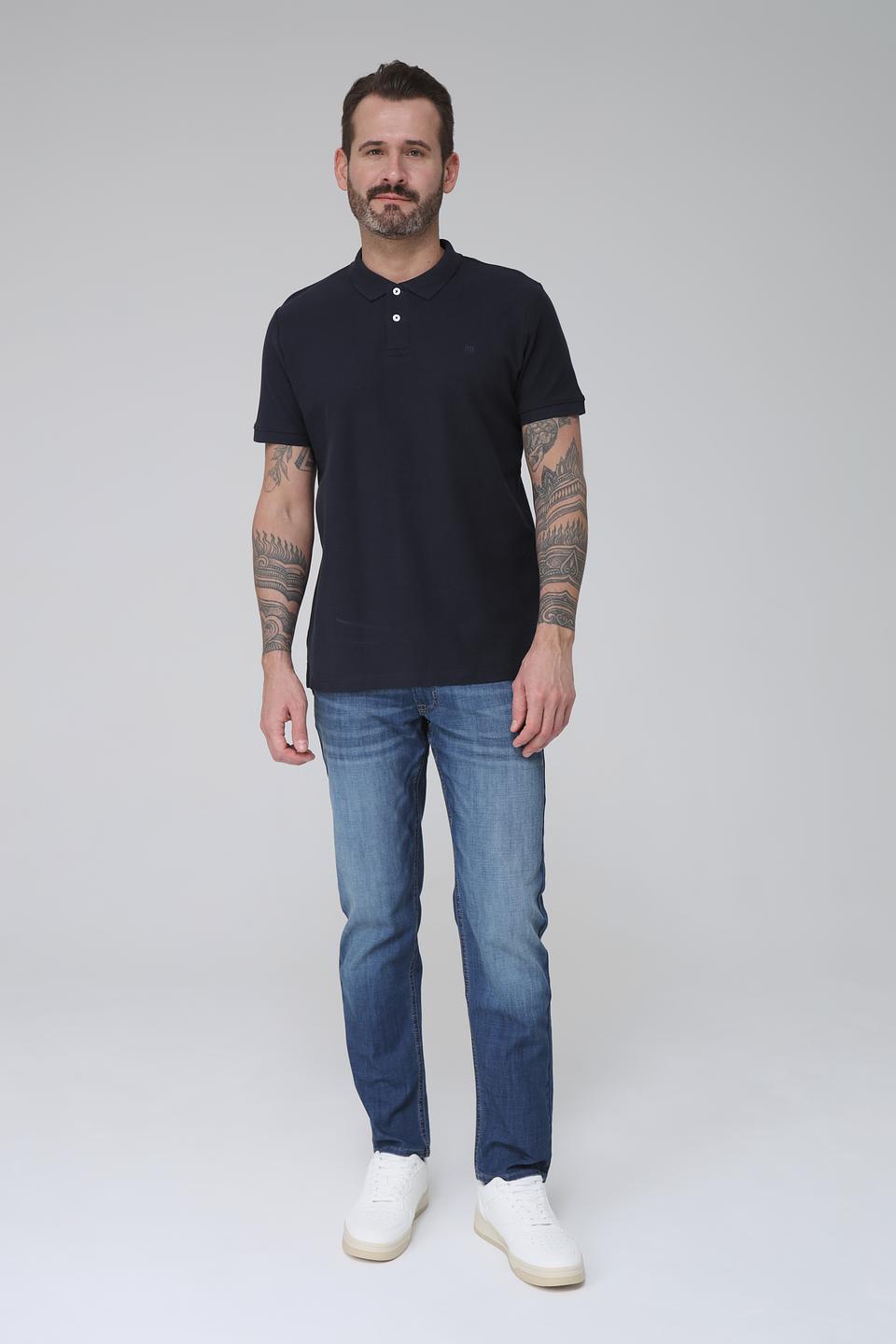 Поло Basefield мужское тёмно-синее