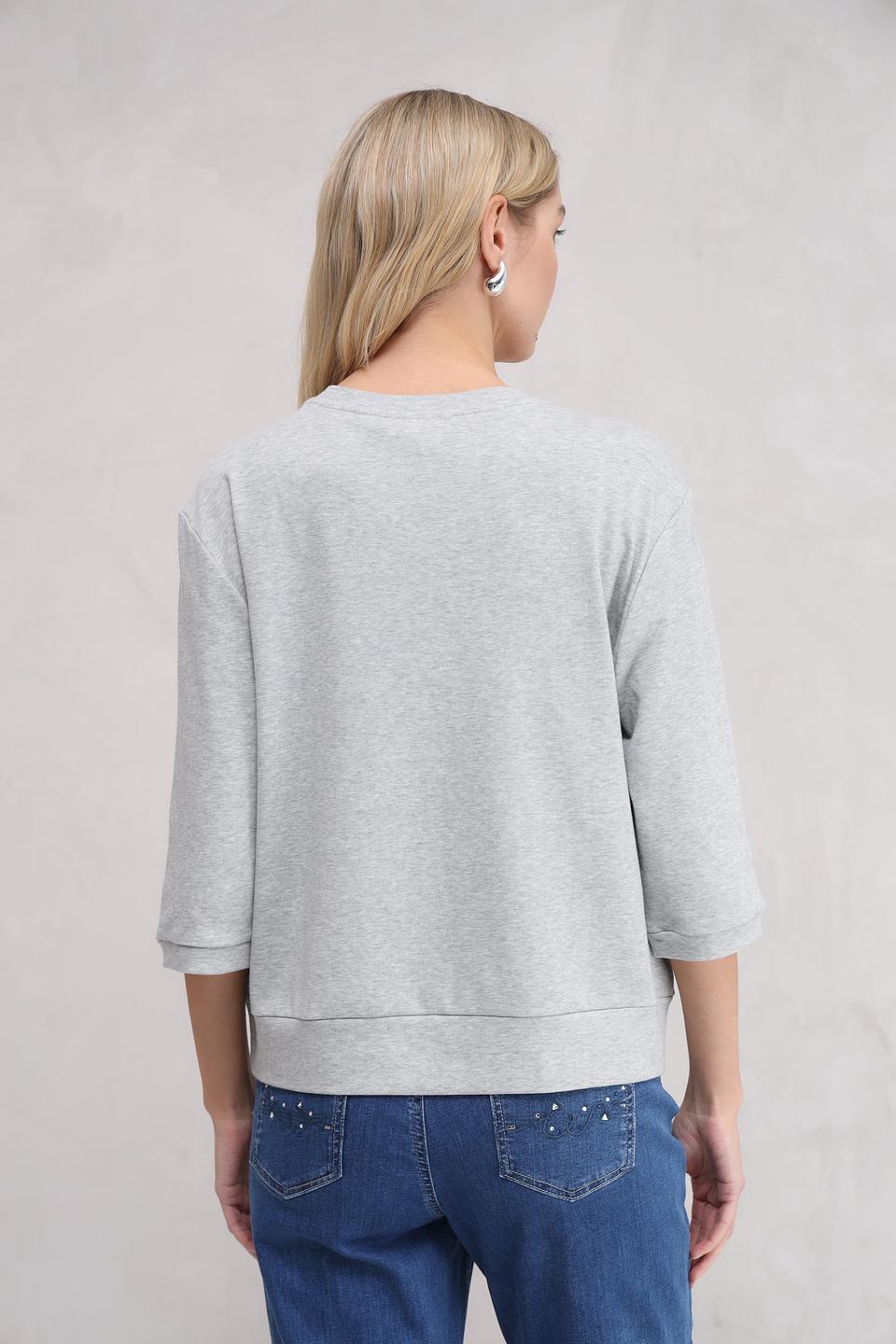 Пуловер Gerry Weber с пайетками серый