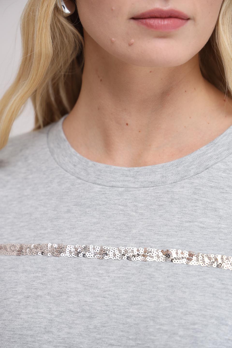 Пуловер Gerry Weber с пайетками серый