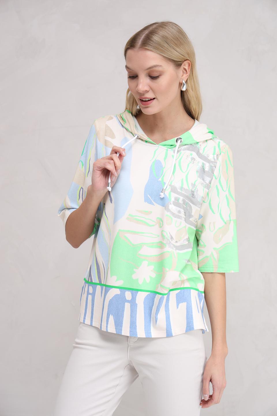 Блуза SE Stenau с капюшоном и принтом
