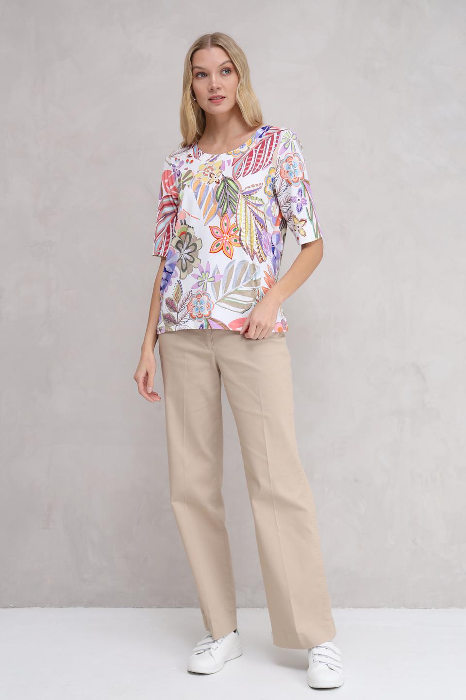 Футболка Bianca с цветочным принтом