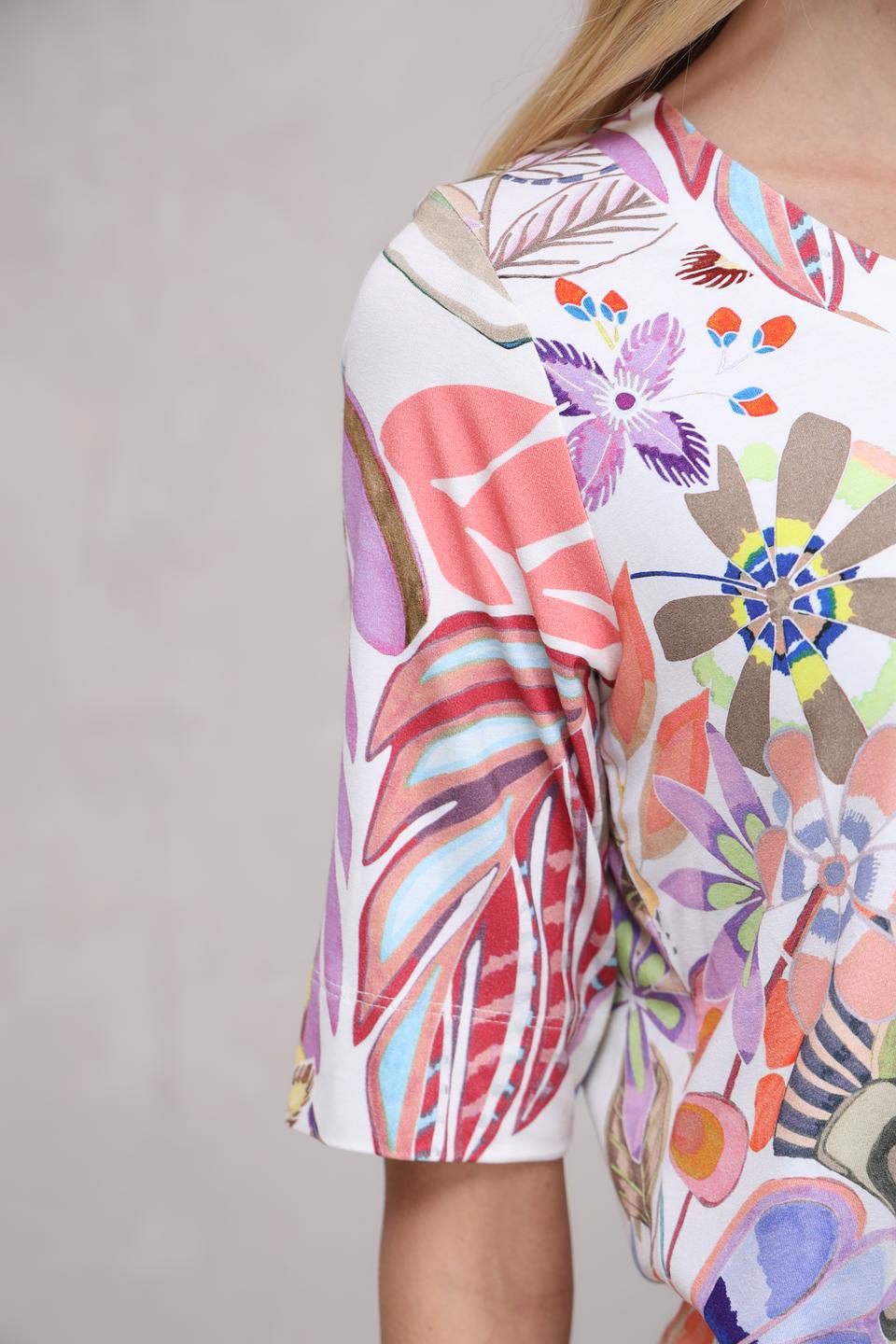 Футболка Bianca с цветочным принтом