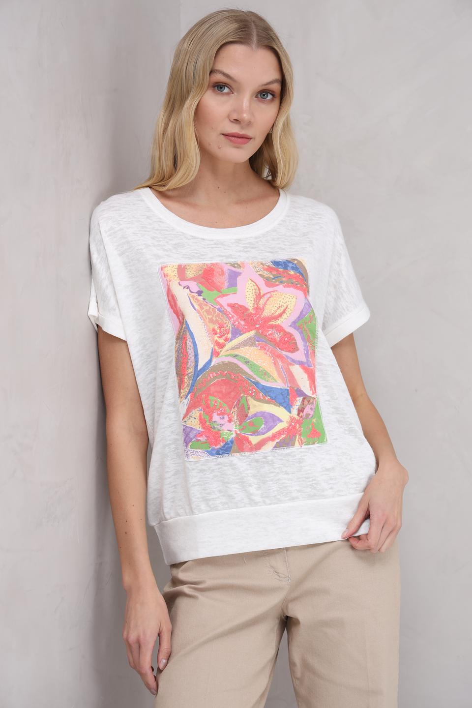 Футболка Bianca с цветочным принтом