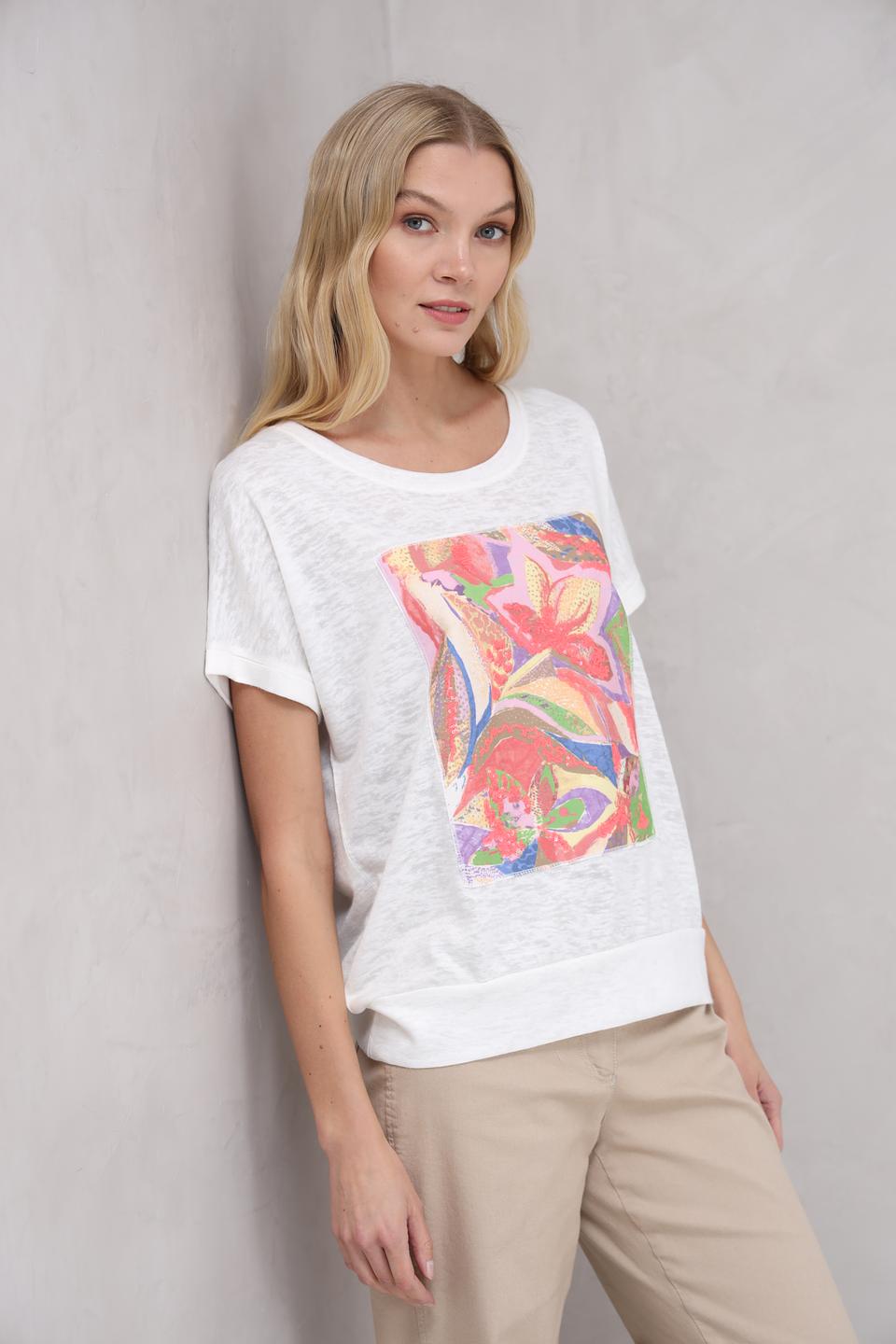 Футболка Bianca с цветочным принтом