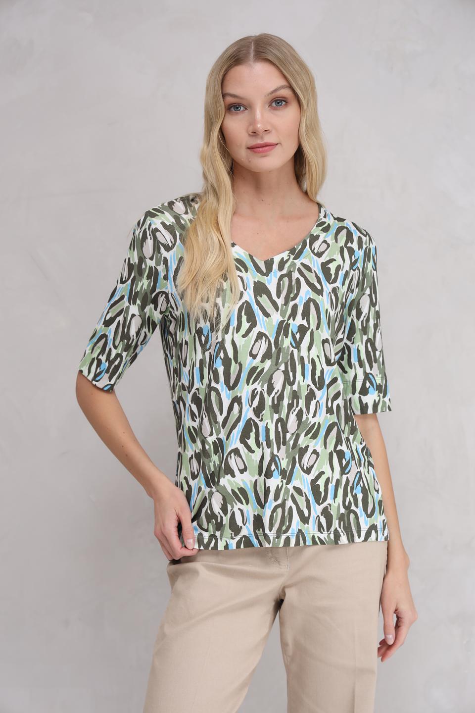 Футболка Bianca с принтом леопард