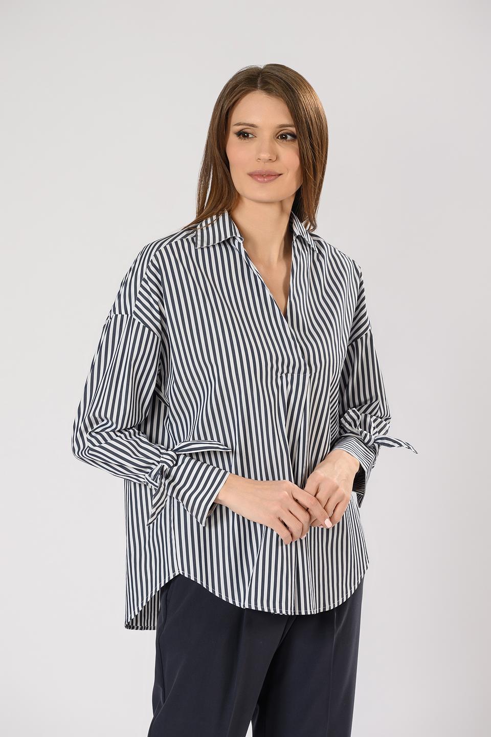 Блуза Penny Black Grey в полоску