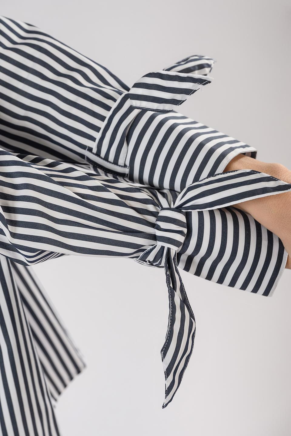 Блуза Penny Black Grey в полоску