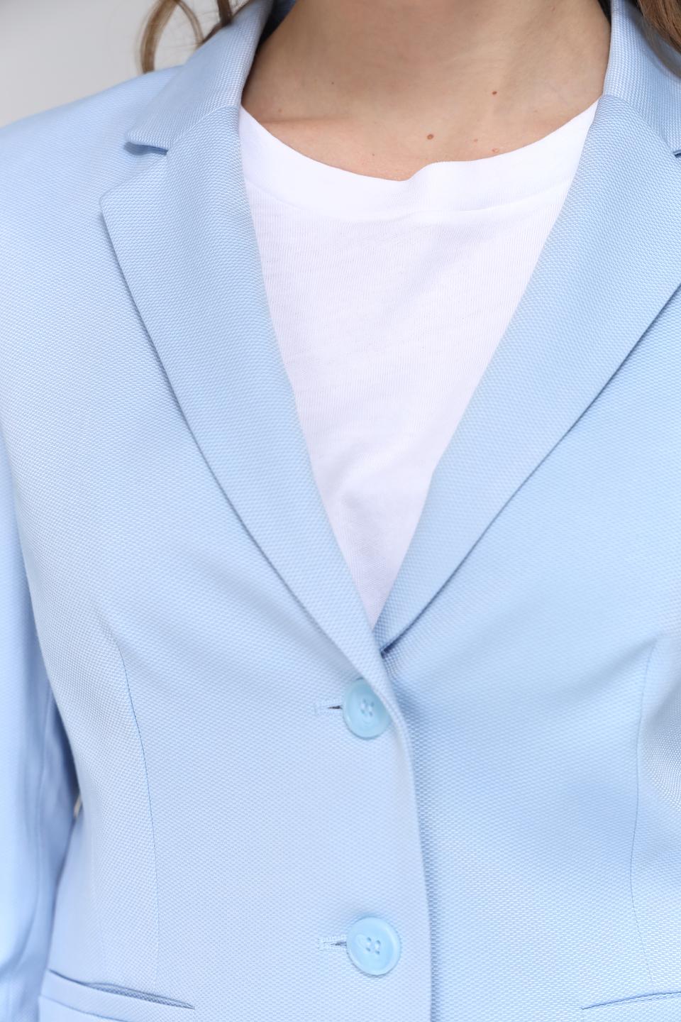 Жакет More and More голубой приталенный