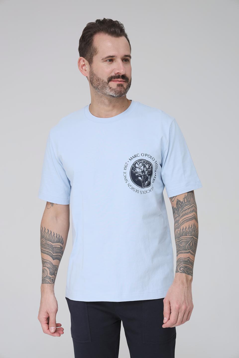 Футболка Marc O Polo голубая с логотипом