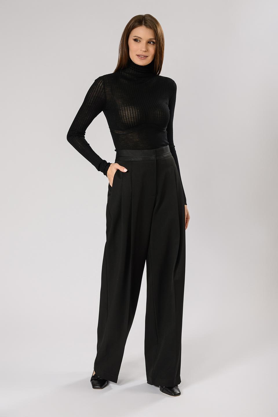 Брюки Patrizia Pepe чёрные широкие