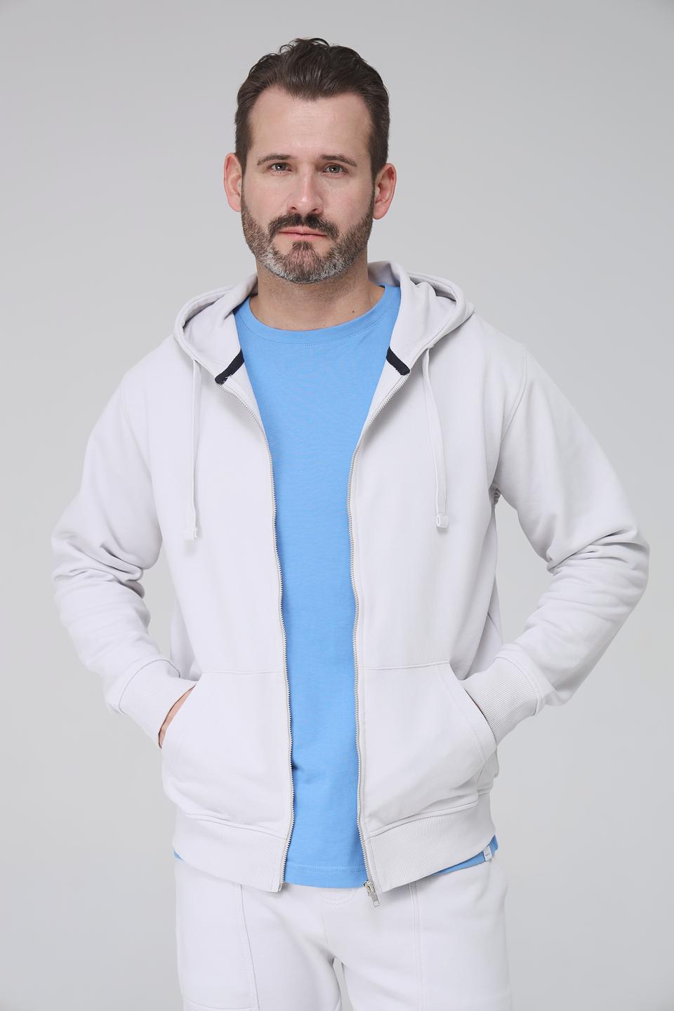 Кардиган Basefield серый на молнии