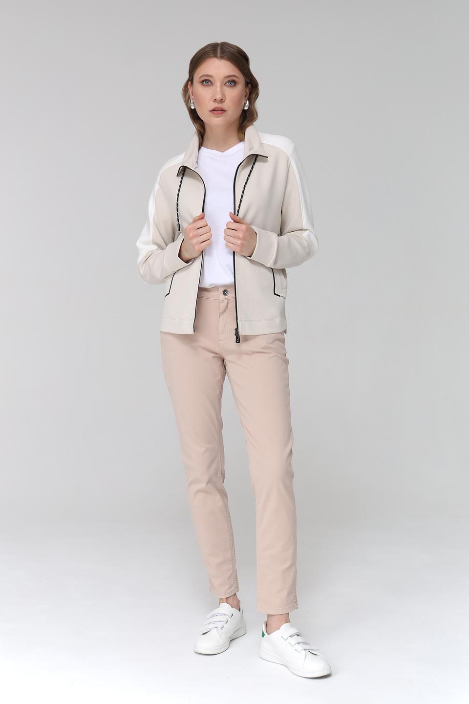 Жакет Marc Cain бежевый с отделкой