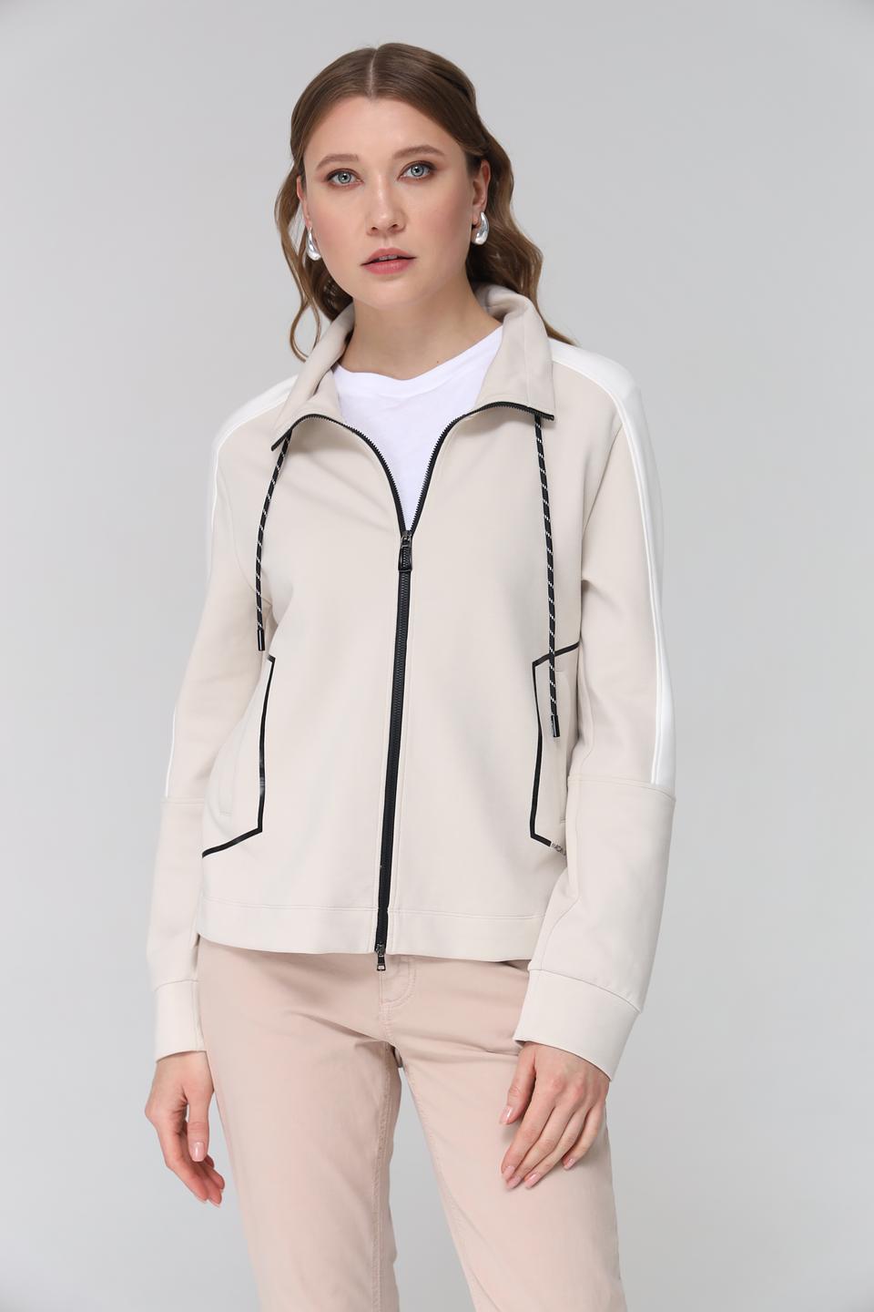 Жакет Marc Cain бежевый с отделкой