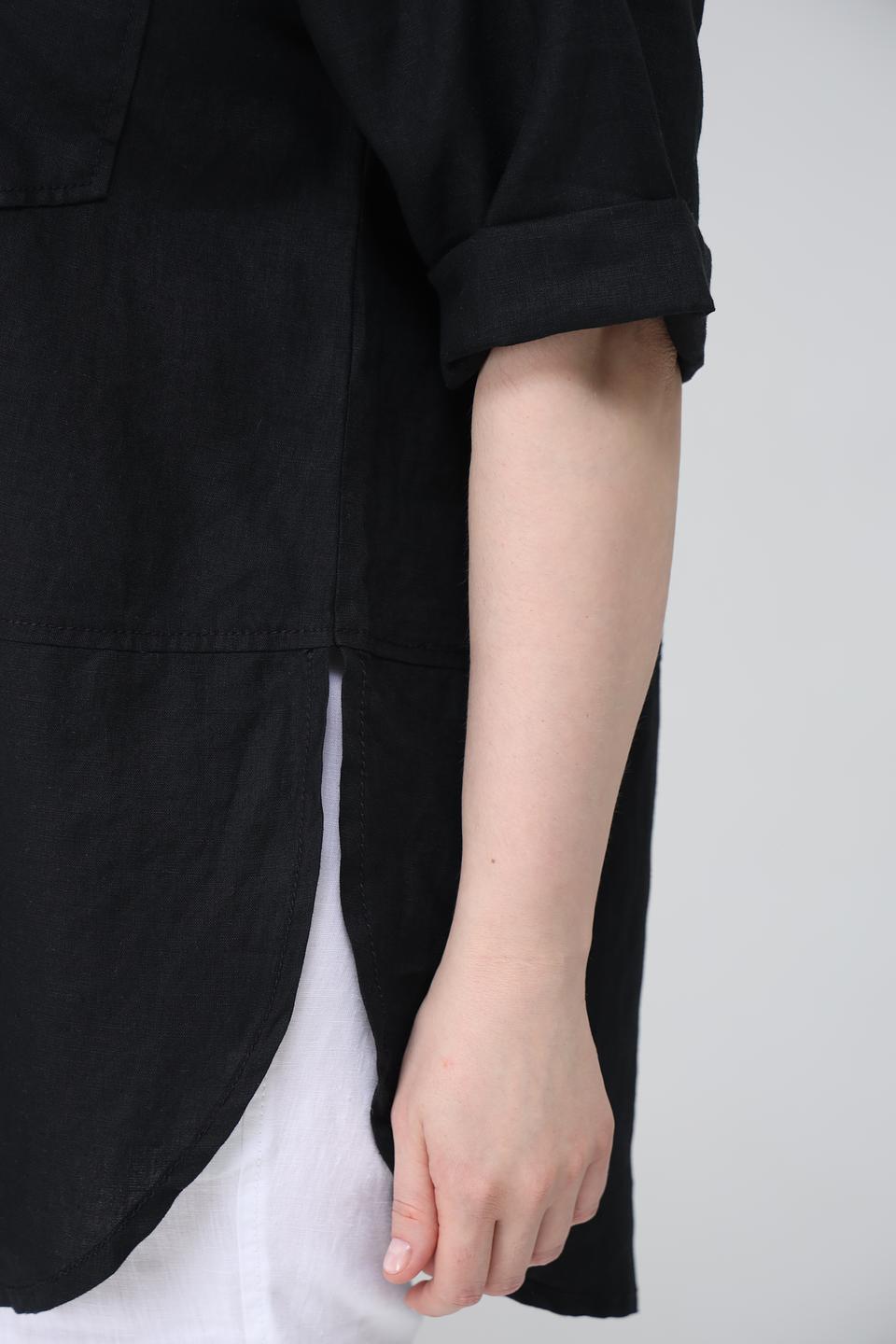 Блуза Doris Streich с принтом чёрная