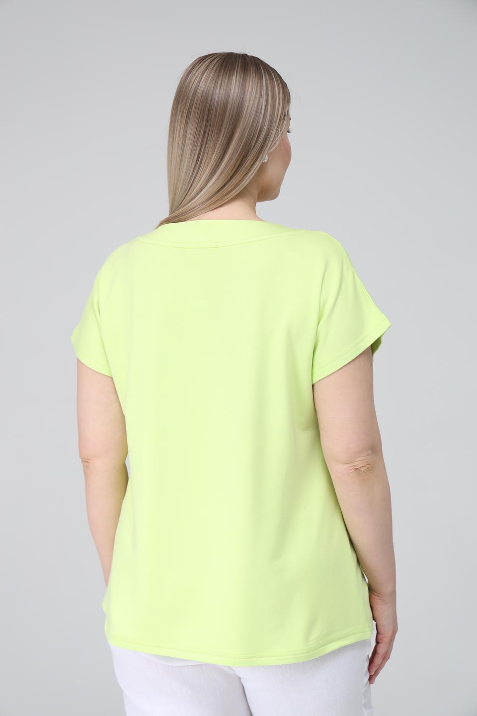 Футболка Doris Streich лайм с принтом
