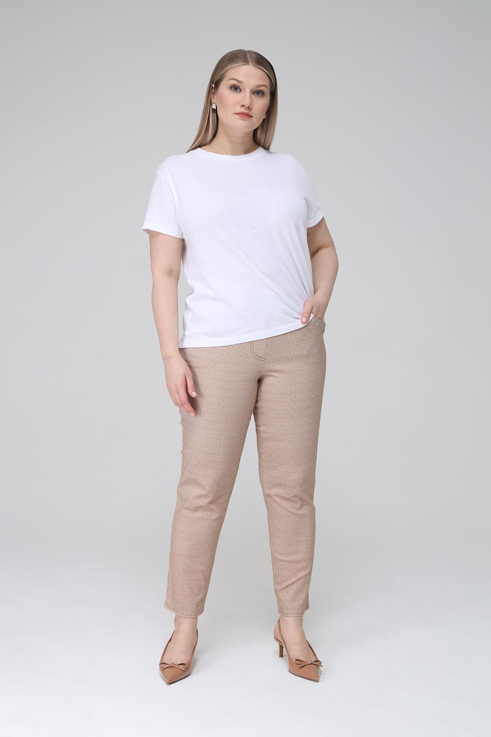 Брюки Frank Walder в клетку бежевые