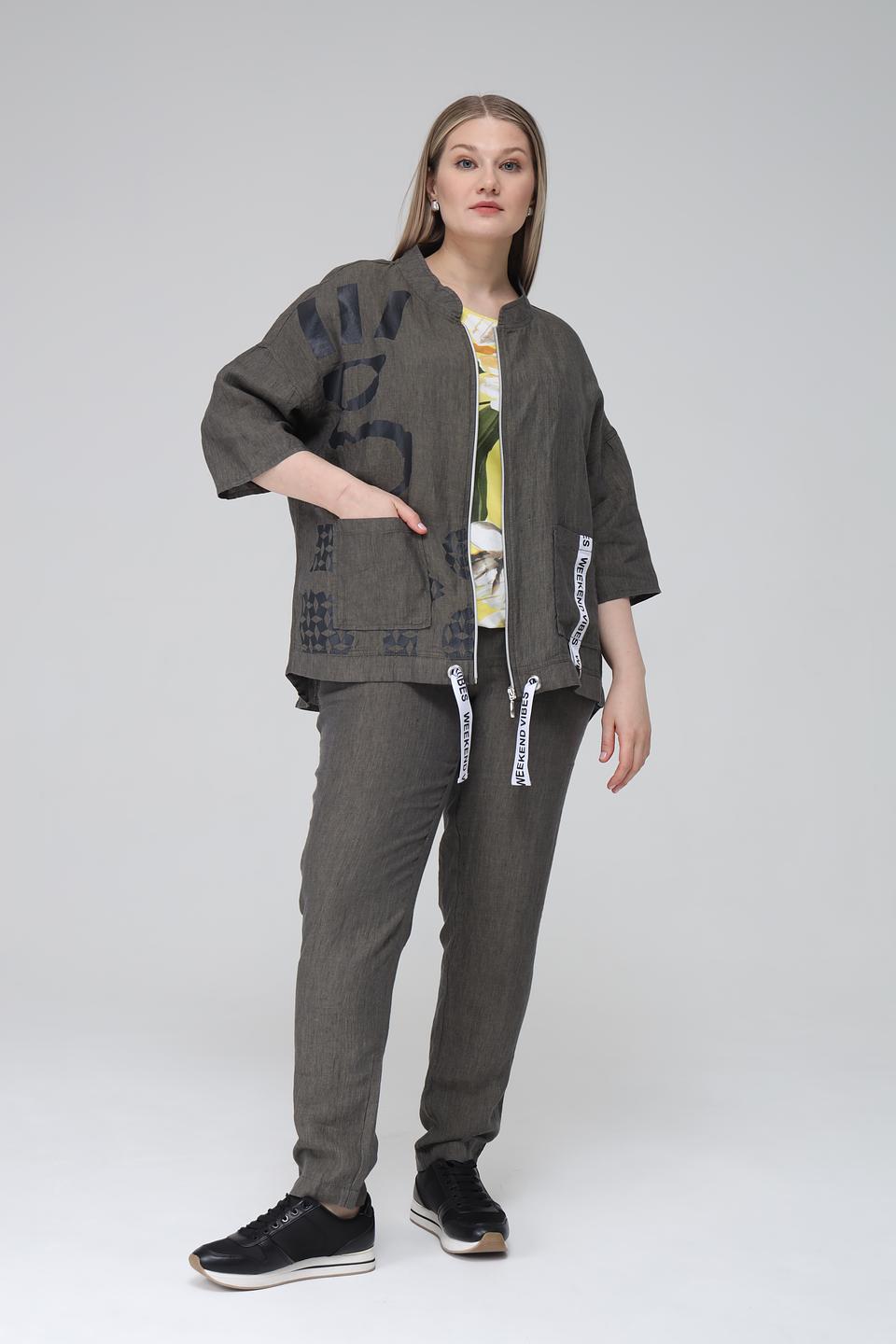 Жакет Doris Streich с принтом хаки