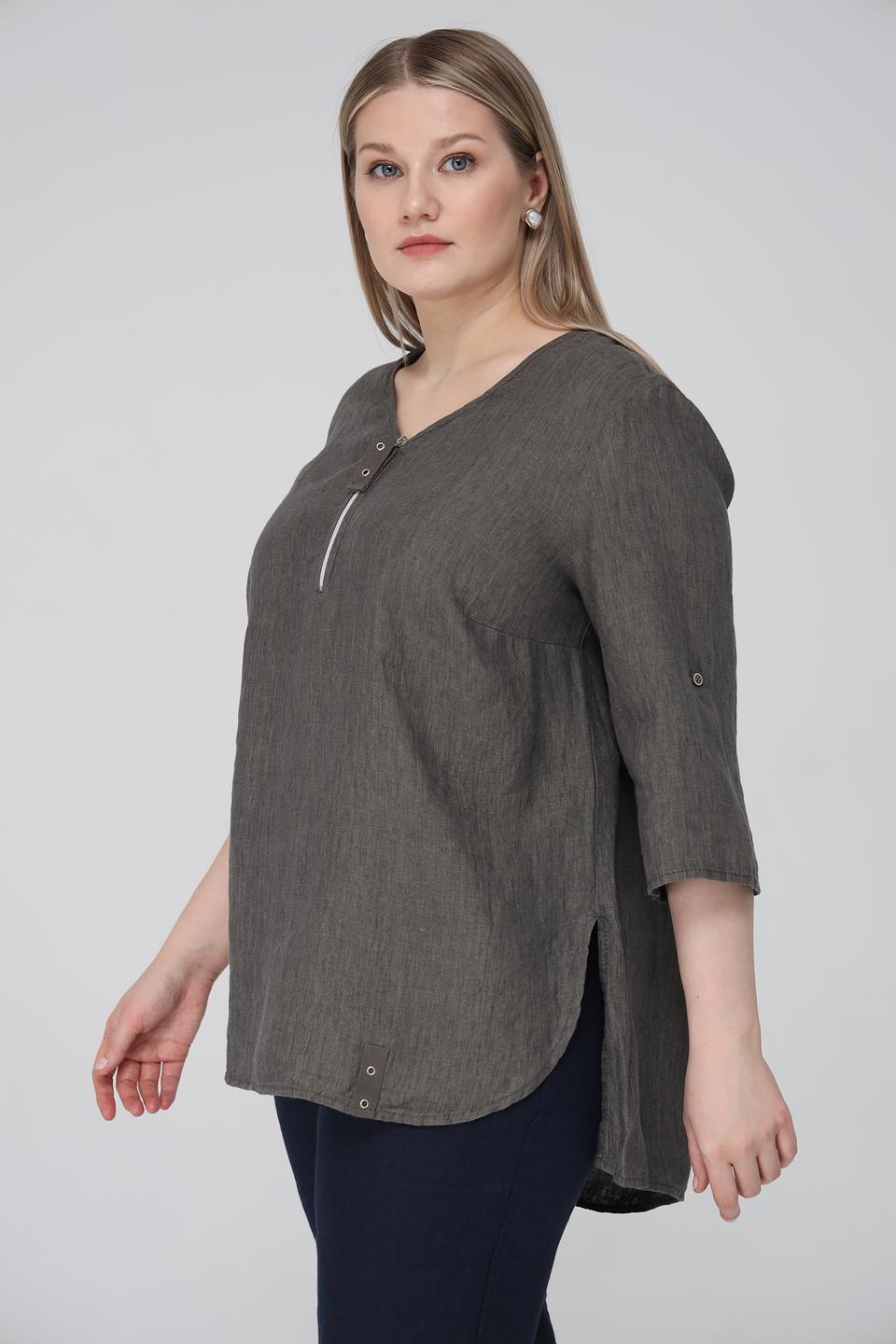 Блуза Doris Streich хаки с планкой