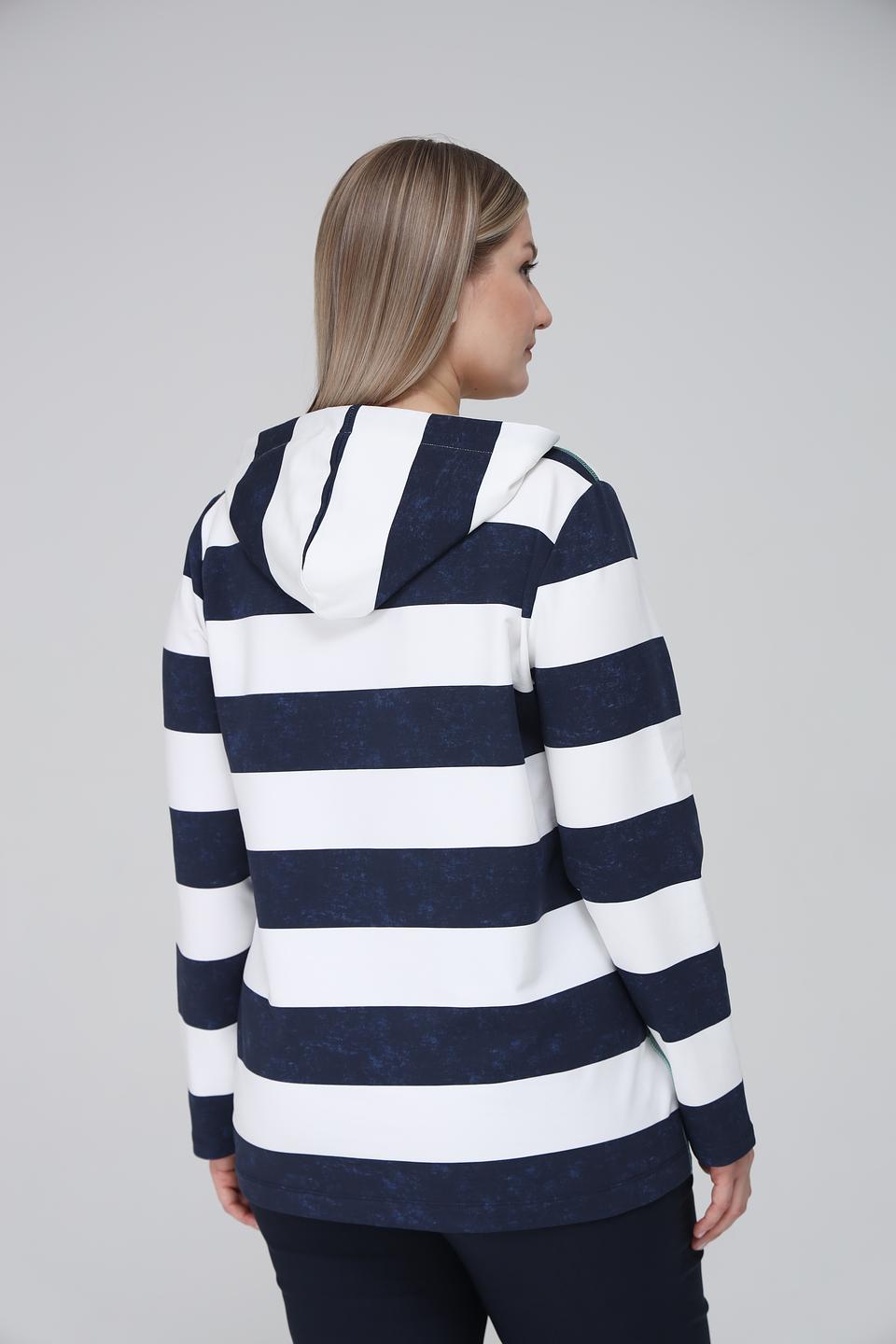 Пуловер Via Appia в полоску с капюшоном