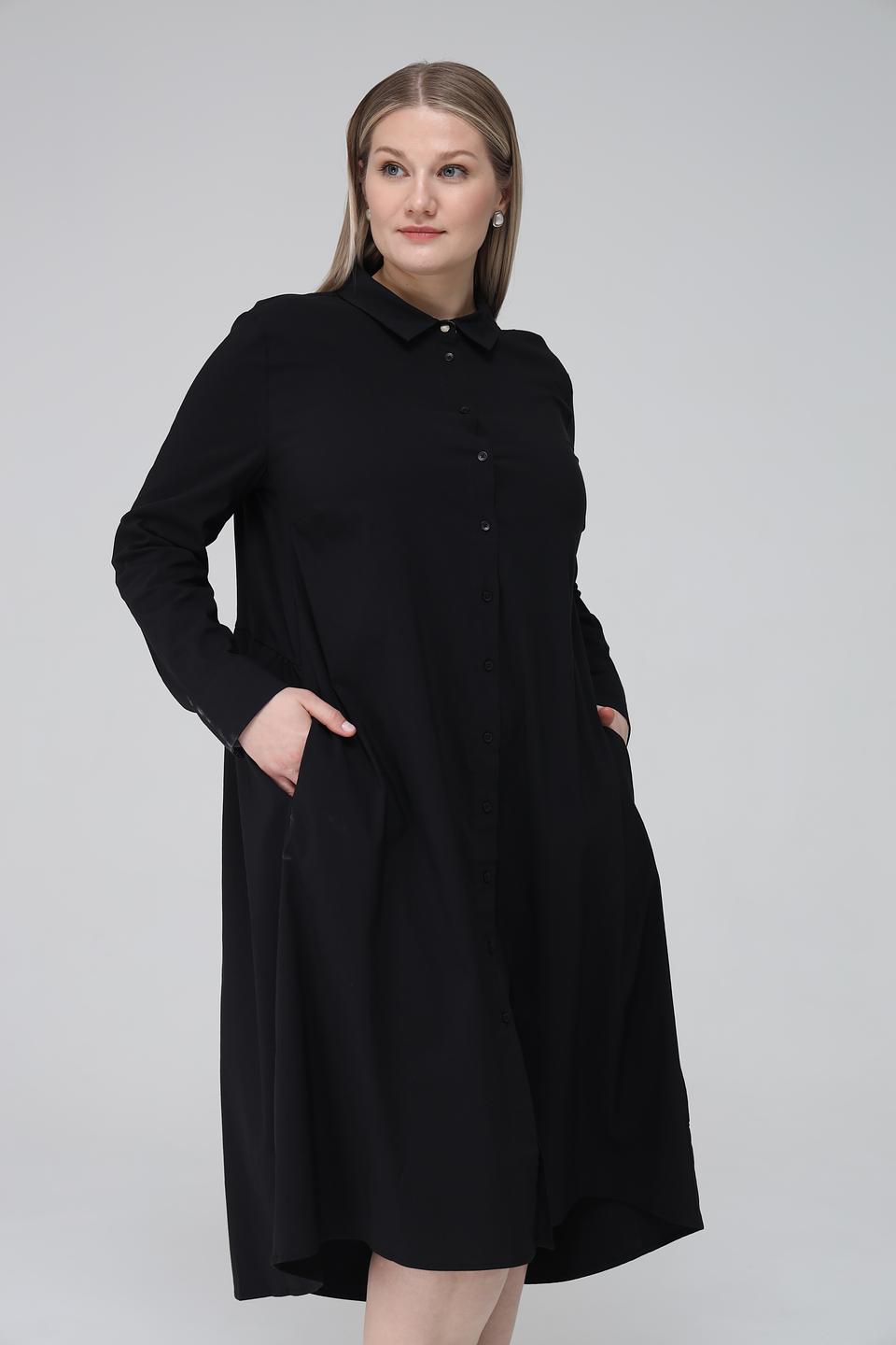 Платье рубашка Frapp чёрное