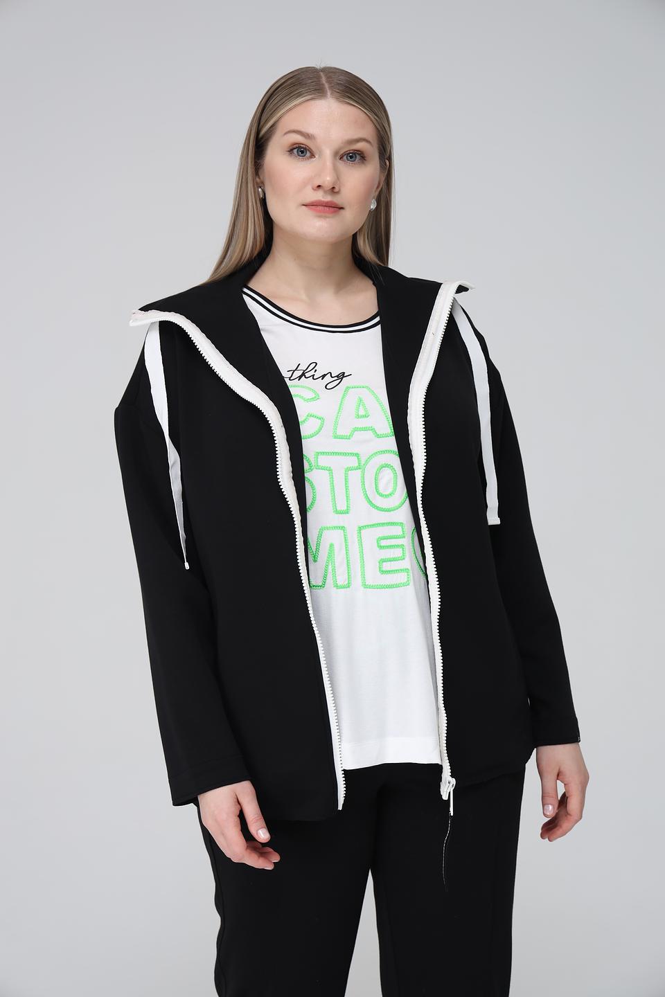 Жакет Frapp с молнией чёрный