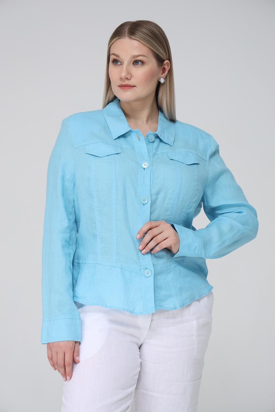 Жакет Lebek льняной голубой