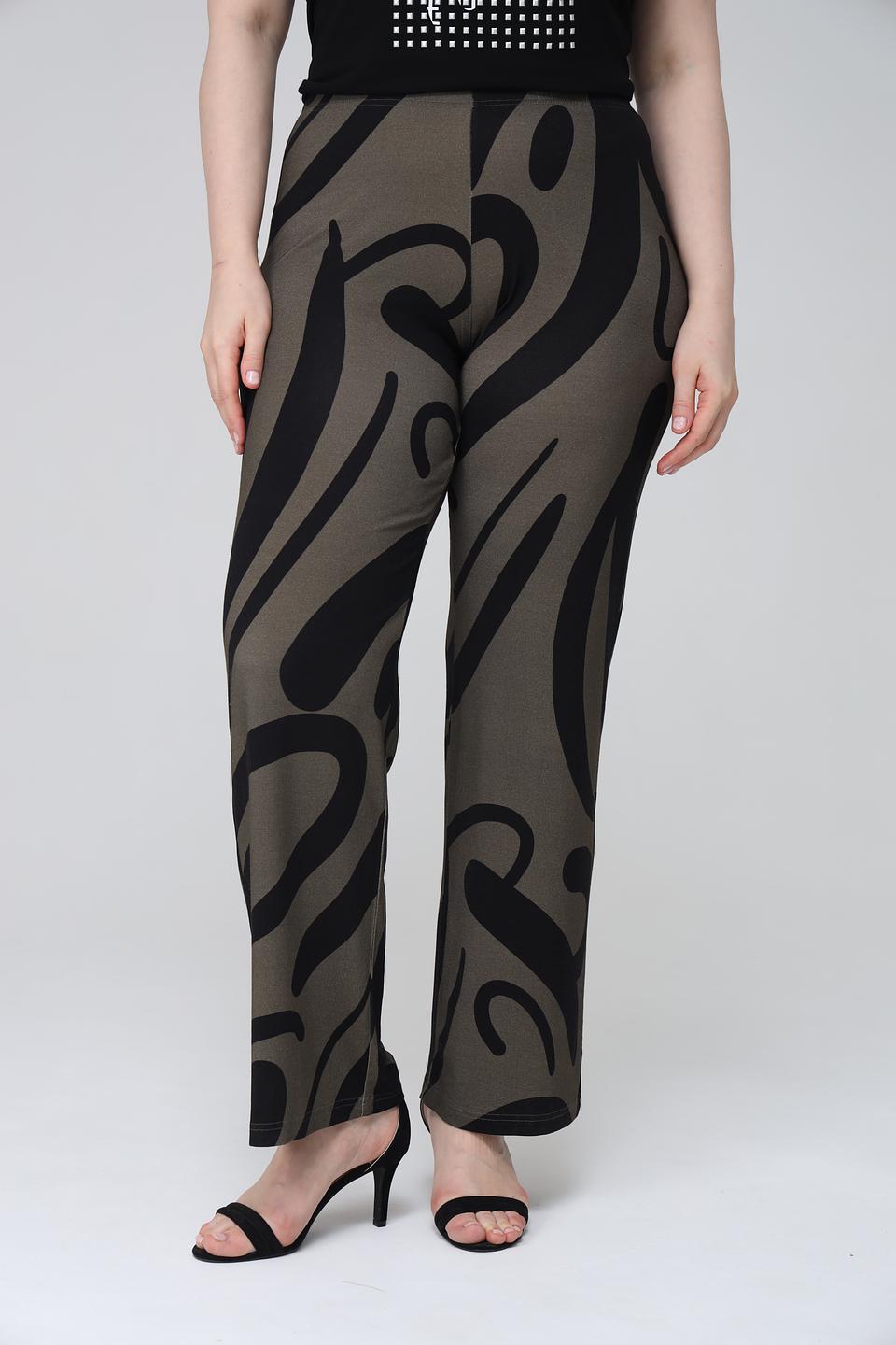 Брюки Doris Streich с принтом хаки